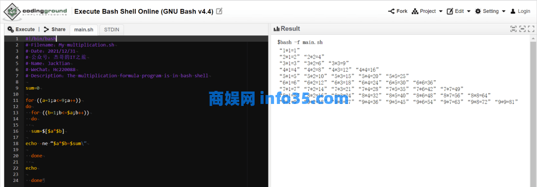Online Bash Compiler - Online Bash Editor - Online Bash IDE - Bash Coding Online - Practice Bash Online - Execute Bash Online - Compile Bash Online - Run Bash Online