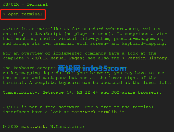 JS/UIX - Terminal