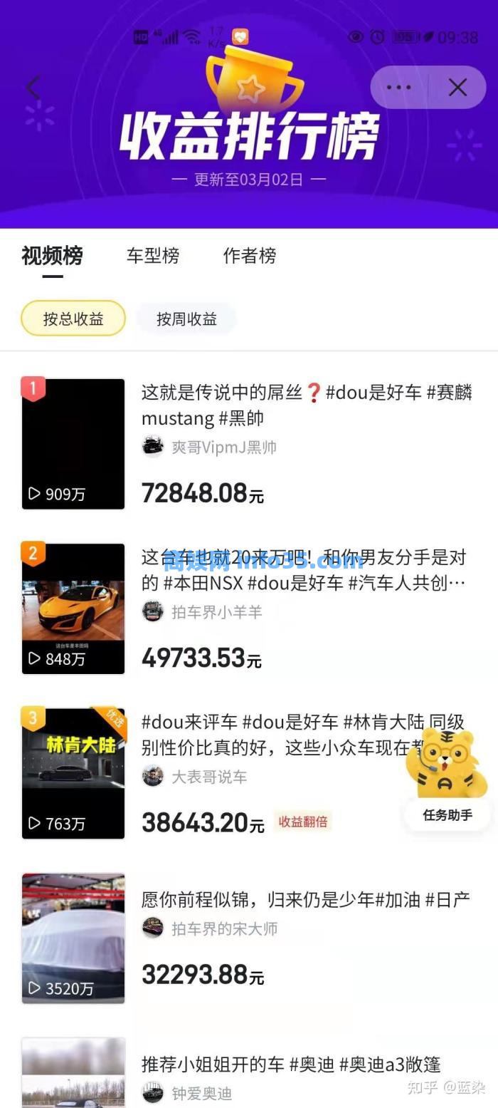 抖音拍车玩法 有人靠拍车一条视频赚7万多收益