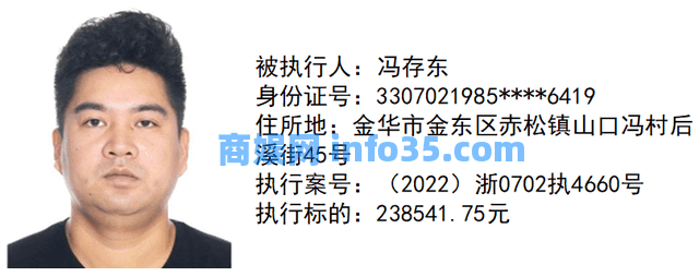 【曝光台】金华市婺城法院执行局新一期失信被执行人名单,速围观!