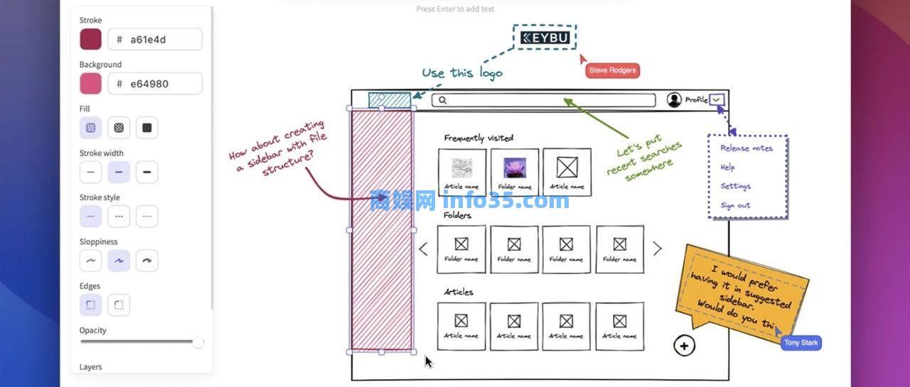 Excalidraw:手写风格画图在线白板工具,非常适合给技术文章配图