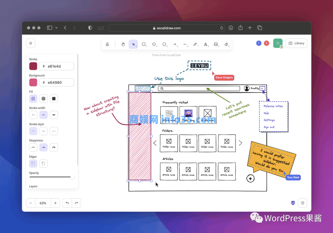 Excalidraw：手写风格画图在线白板工具，非常适合给技术文章配图