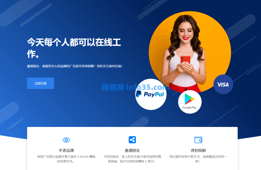 观看Google Ads每分钟赚取2.49美元。