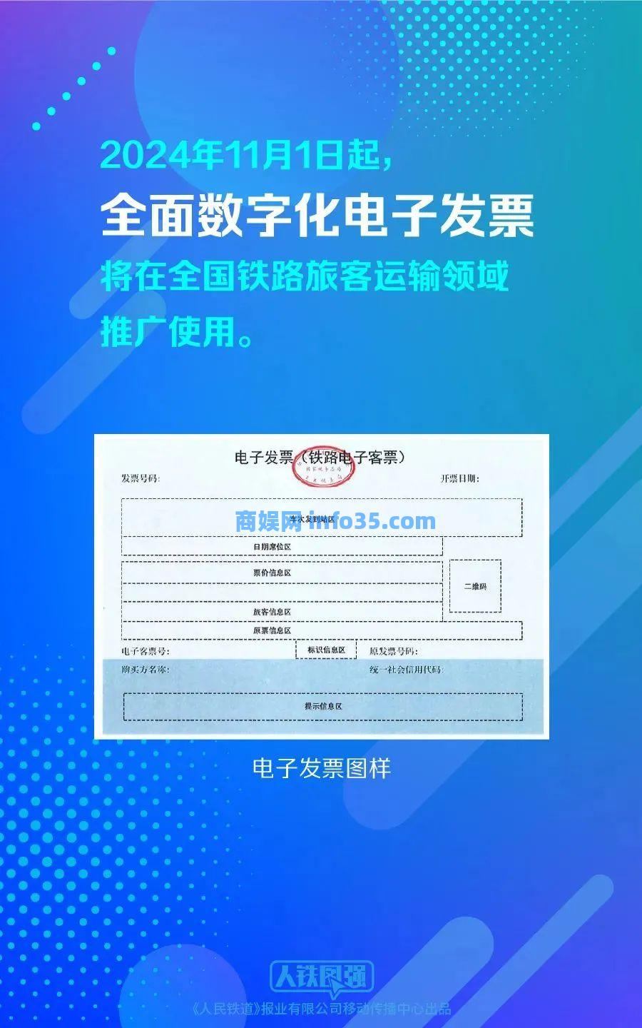 第一张铁路电子发票在2024年11月01日正式开出!