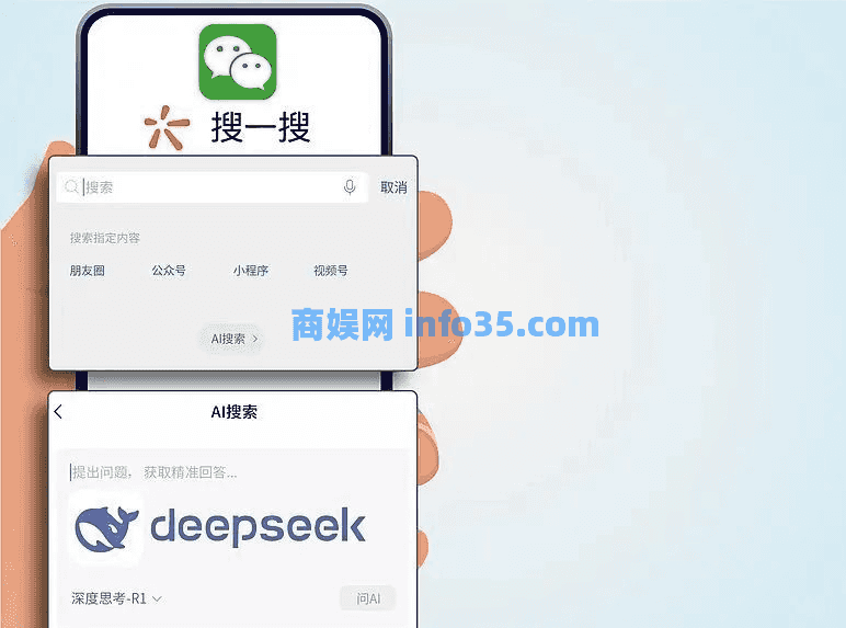 微信接入DeepSeek,开启“AI搜索”灰度测试。