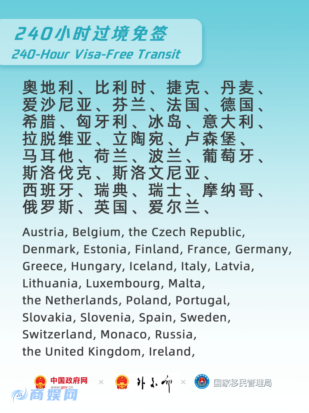 免签！46国，29国，55国