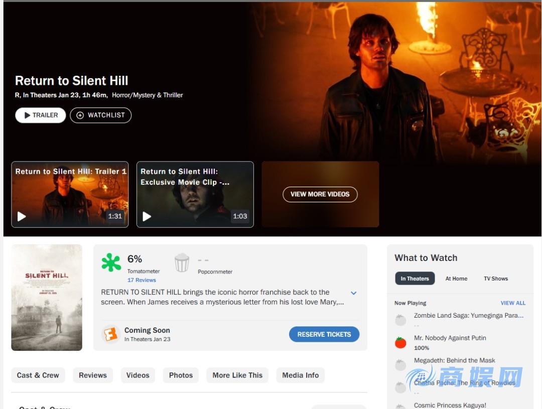 太惨了 《重返寂静岭》成该系列评分最烂的一部