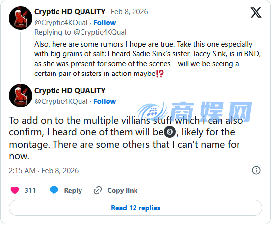 曝《蜘蛛侠：崭新之日》将出现超过九名反派